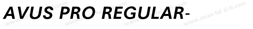 AVUS PRO REGULAR字体转换